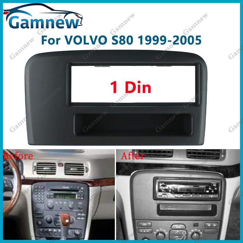 1 Din Car Radio Fascia For VOLVO S80 1999-2005 DVD Frame Bezel Panel Installation Dash Kit