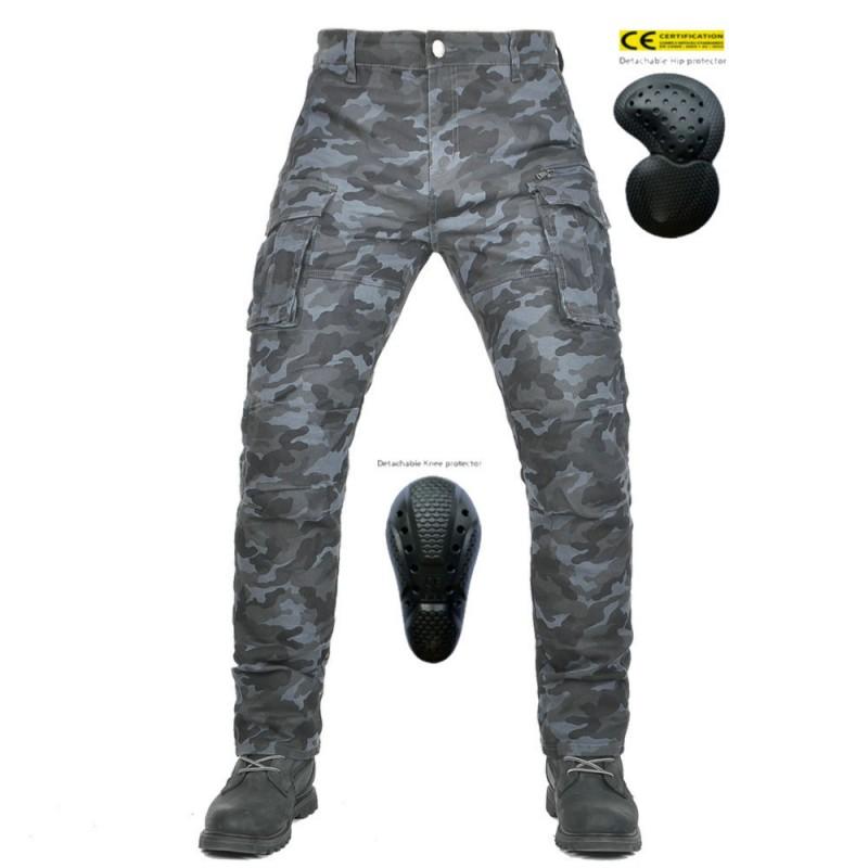 Mens Motorcycle Riding Pants Camo Cargo