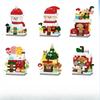 Christmas Tree Moc Building Blocks for Adults Boy Reindeer DIY Brick Construction Set Desk Decor Holiday Gift Aseemby Models Toy