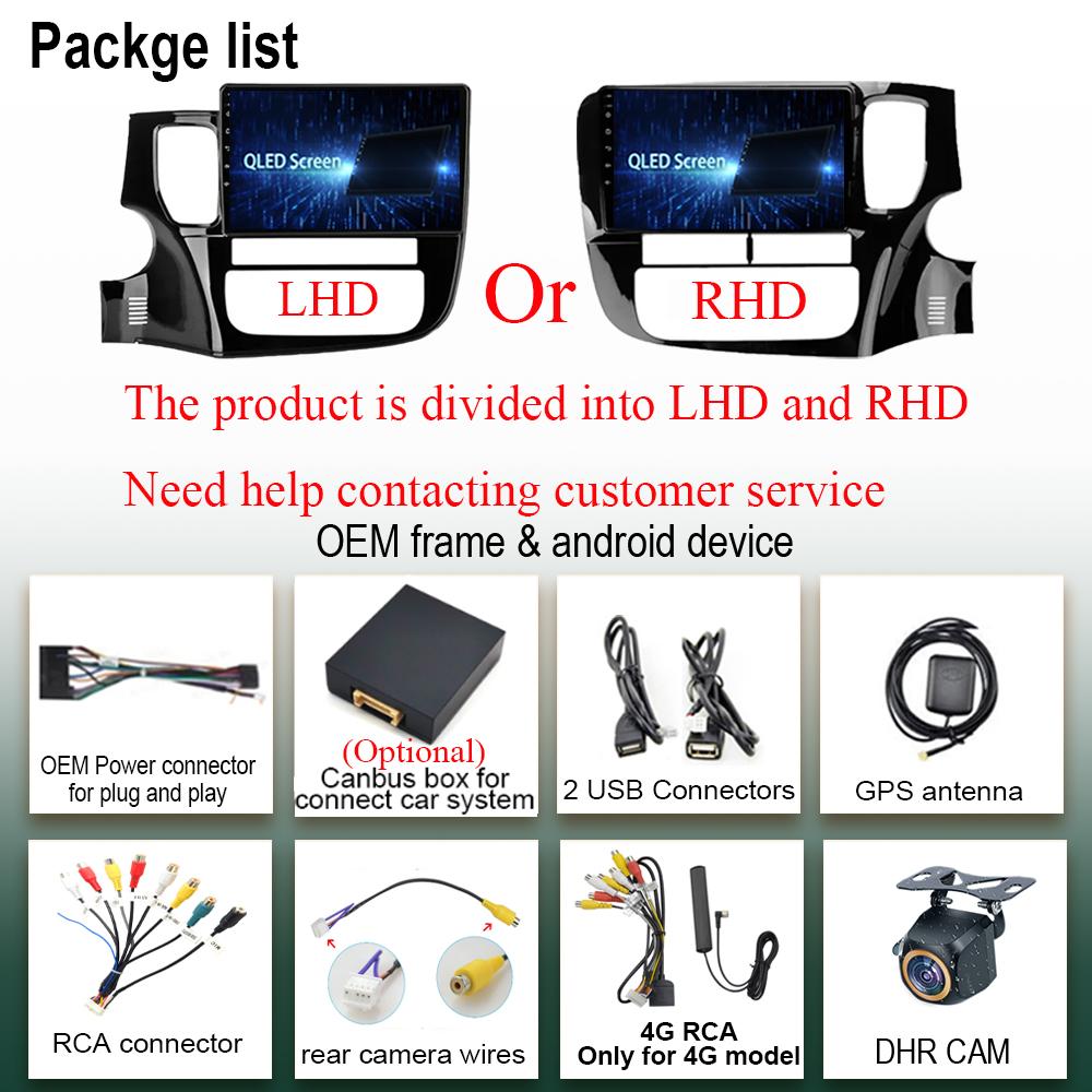 Wireless CarPlay Android 14 Auto Radio For Mitsubishi Outlander 3 GF0W GG0W 2012-2018 Car Multimedia GPS No 2din Touch Screen