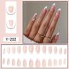 Pre-made Press-On Nails With Gradient Line Design Minimalist INS Style False Nail Tips Women