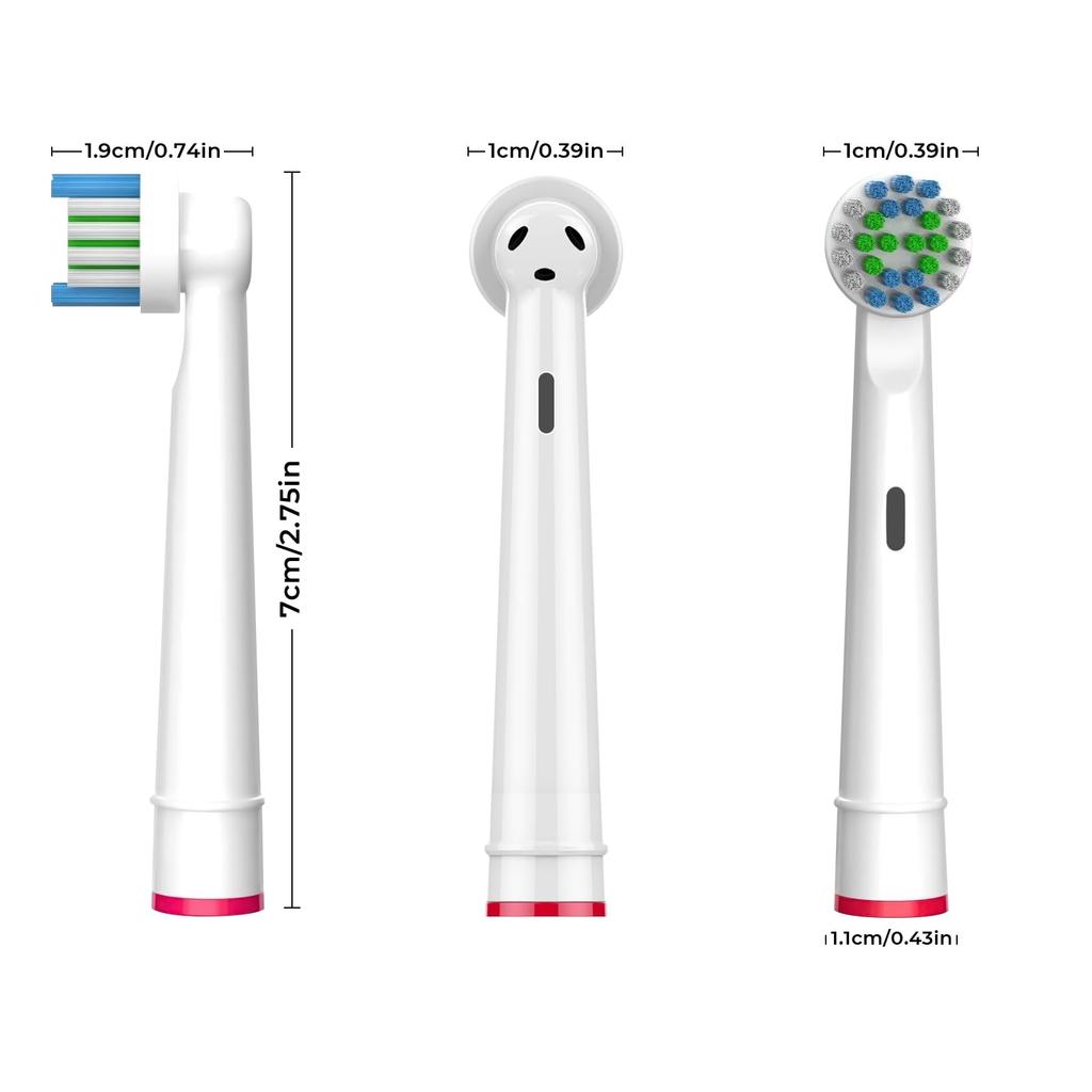 FIRIK Electric Toothbrush Replacement Brush Basic for Home Use Oral-B Set, Brush, 16-Pack,