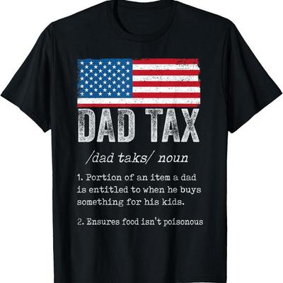 Vintage Dad Tax Definition Men Funny Father'S Day T Shirt