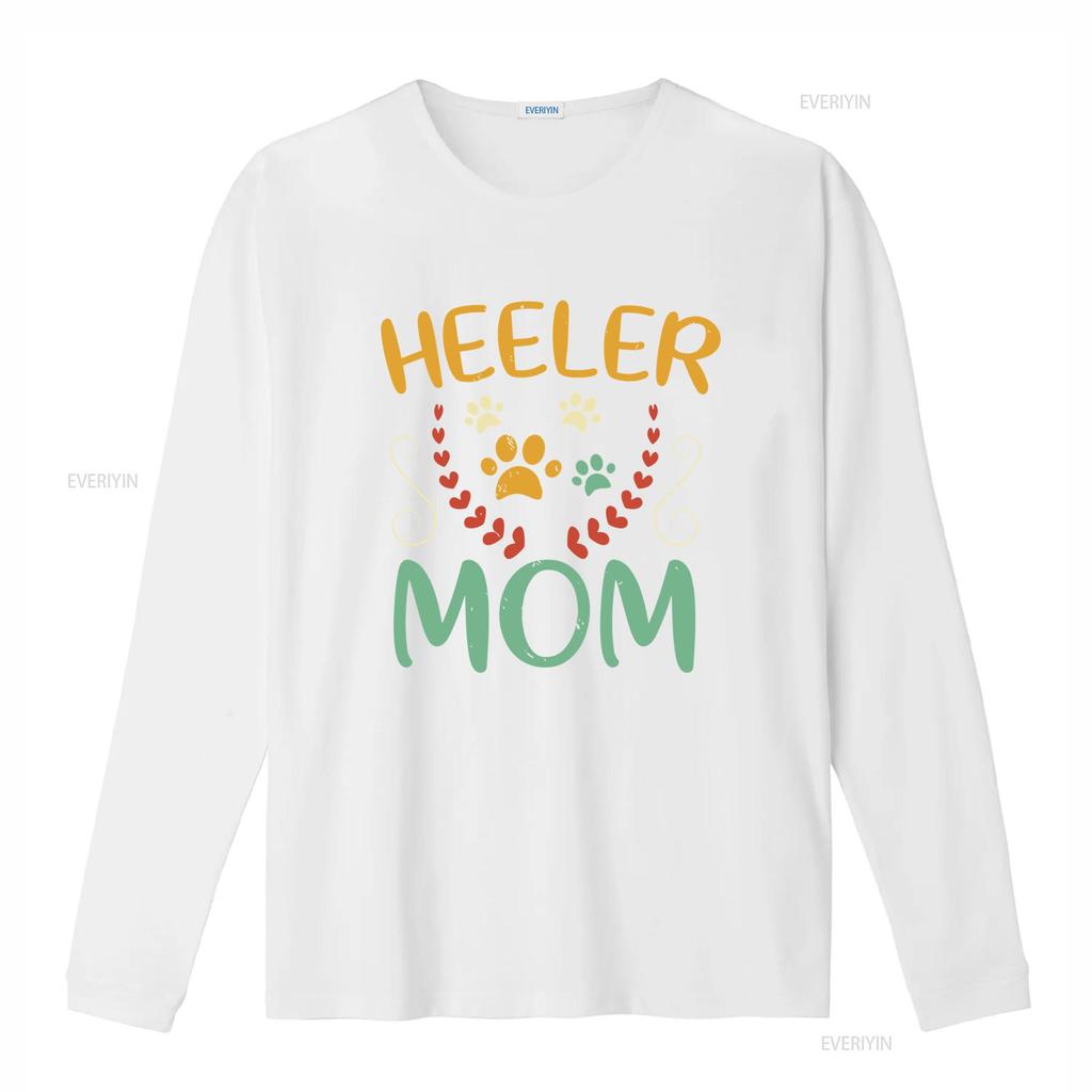 Retro Stil Heeler Mamma T-shirt Australisk Boskapshund Mamma Söt Vintage Tassar vintage Tvättad Lätt man streetwear