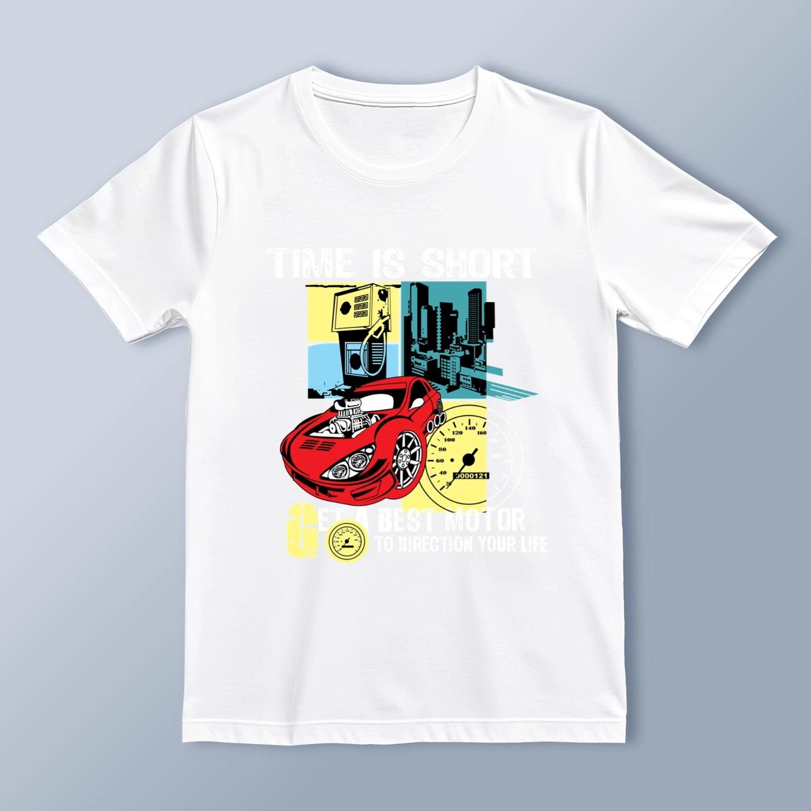 Time is Short  Racing Car Graphic T-Shirt | Speed Enthusiast Streetwear | Unise 2XL
