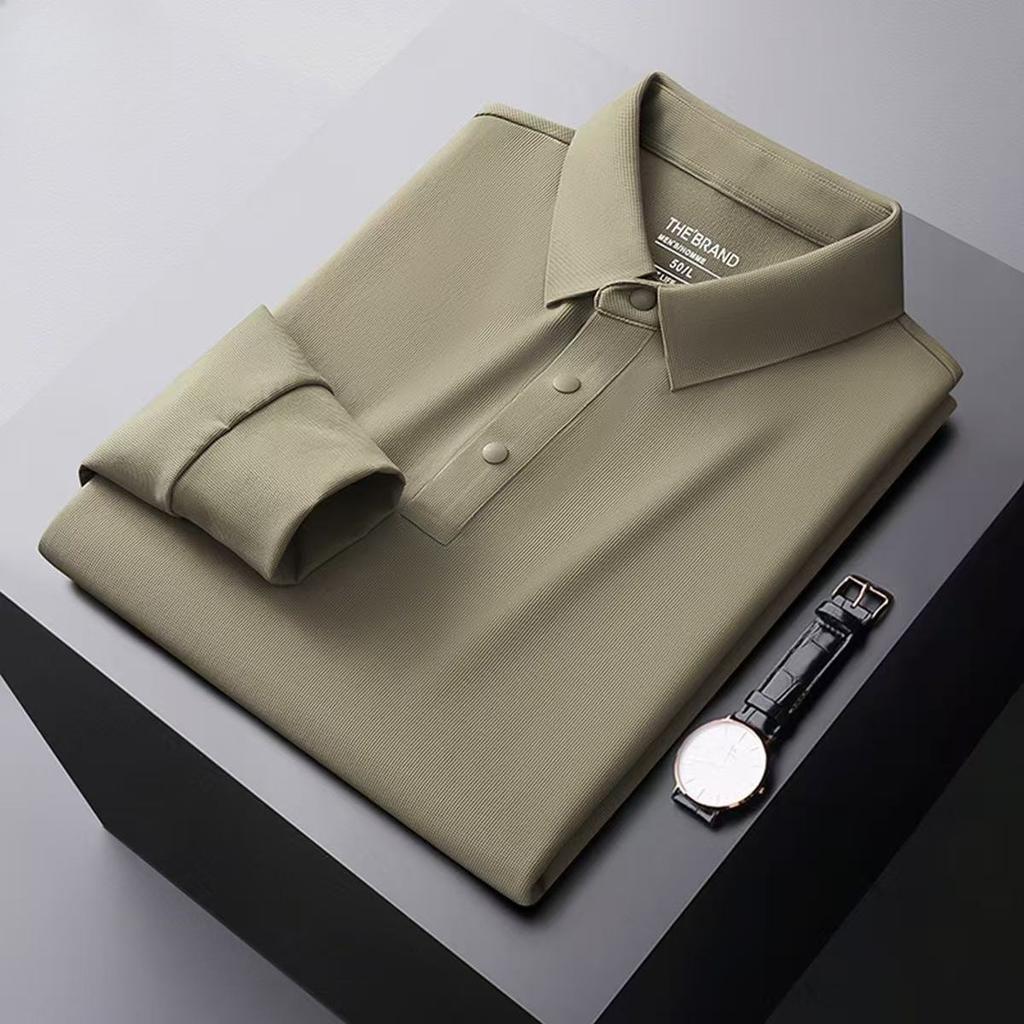 TrendHub Men's Autumn Winter Half-zip Seamless T-shirt  Men's Solid Color All-match