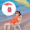 Beach Chair Camping Chair with Umbrella Backrest Foldable Sturdy Steel Frame Outdoor Seating for Picnics Boys Girls Children