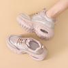 European station platform dad shoes women's 2025 autumn new fashion polished breathable mesh heightening sports and leisure shoes