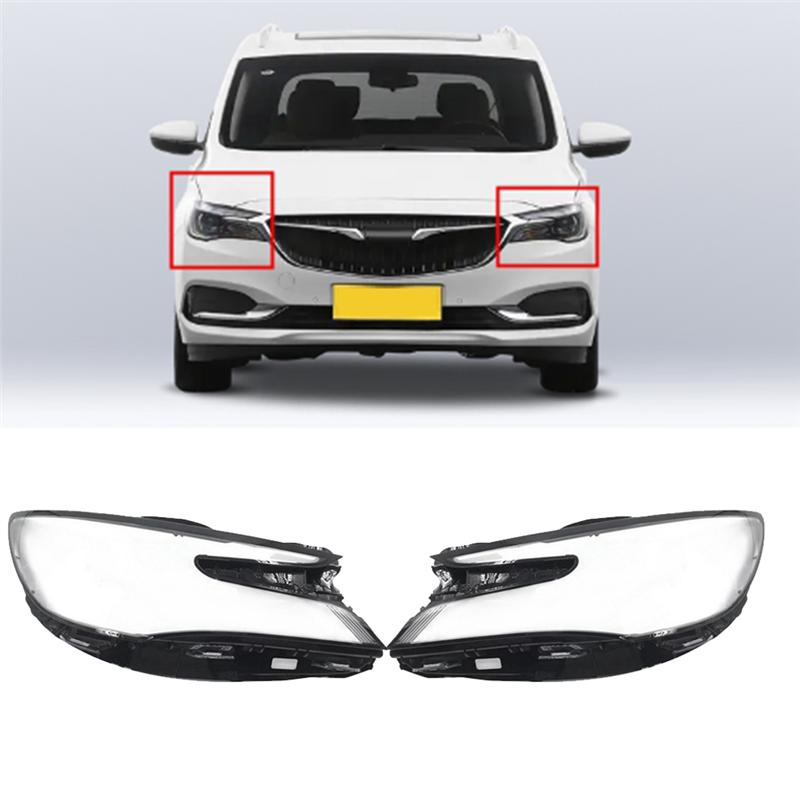 1 Piece Car Left Side Headlight Lens Cover Transparent PC For Buick GL6 2018-2019 Head Light Shade Shell