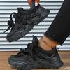 Ladies' Fashionable Yellow Height Increasing Thick Soled Sports Shoes Outdoor Lace Up Casual Plus Size Trendy Women's Shoes