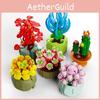 Bouquet And Succulent Set Assembled Building Block For Kids And Collectors