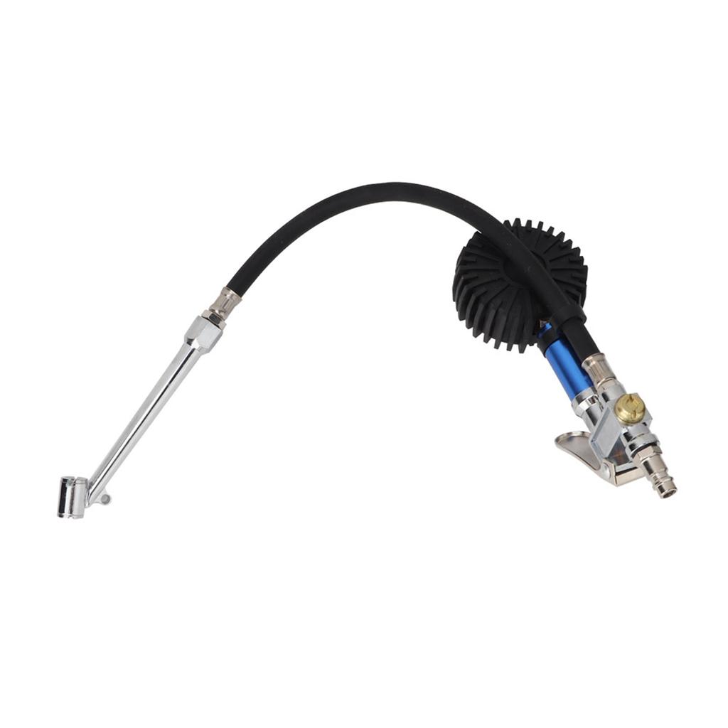 12 Bar Self Clamping Tire Inflator with Air Pressure Gauge and Quick Air Connector
