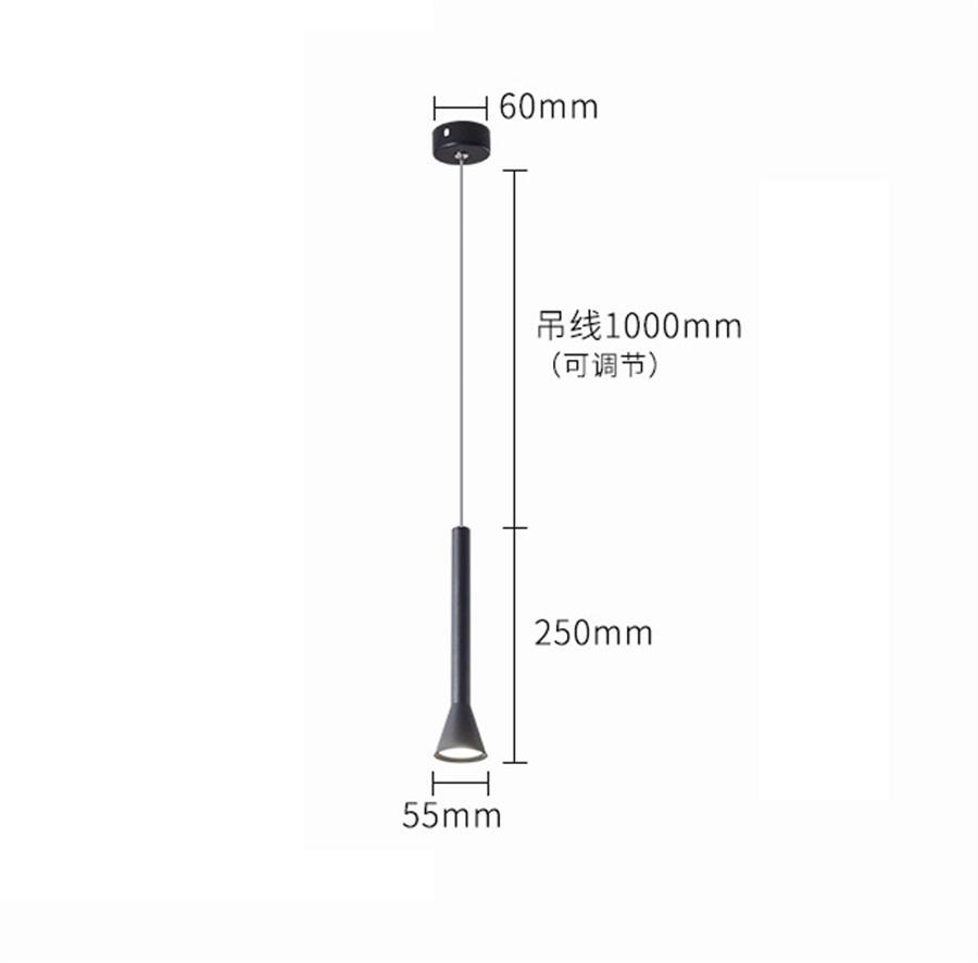 

Современный простой светодиодный подвесной светильник с длинной трубкой, кухонный остров, подвесной светильник для спальни, прикроватный подвесной светильник для кафе, ресторана Warm White 3000K