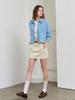 General Idea Flower Cotton Denim Mini Skirt [Butter] / Wbe1L13501