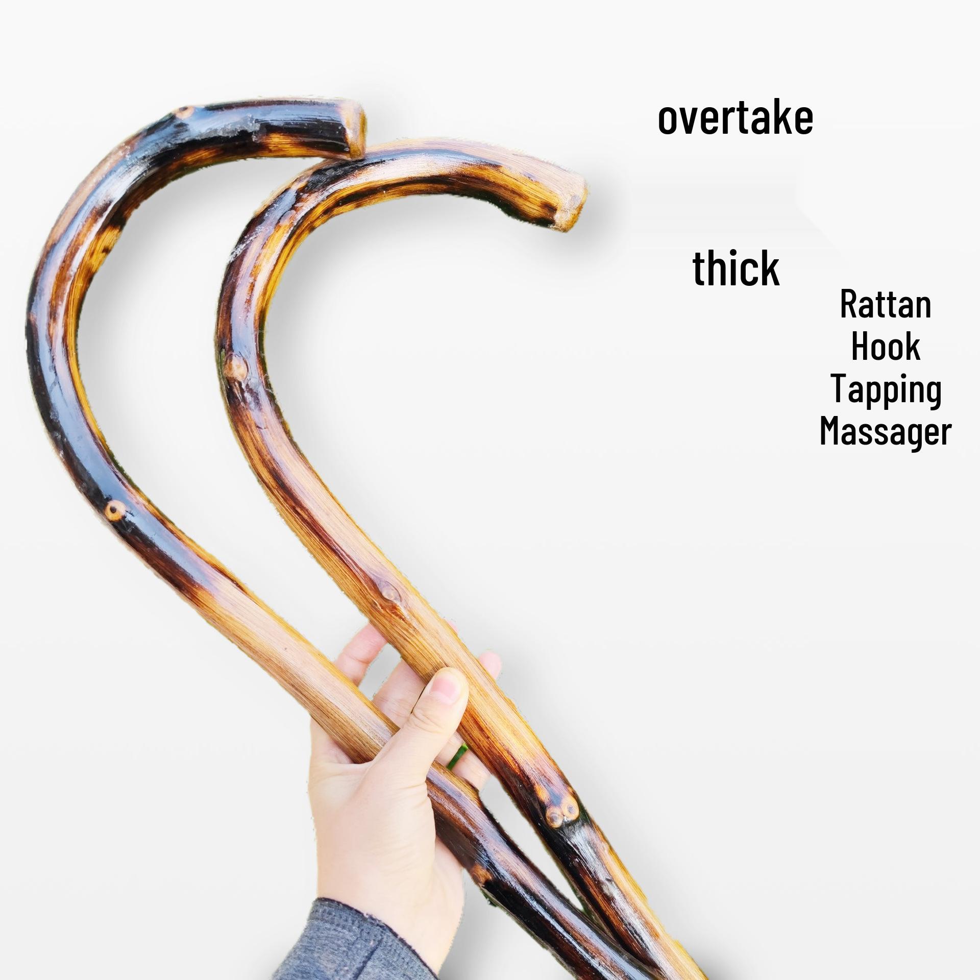 

Ротанговый массажный крючок для шеи, плеч, талии и шейного отдела позвоночника - Ручная работа из натурального ротанга Extra Thick No Handle - 1 Piece темно-коричневого