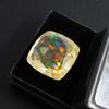 Lab Created Opal 11.30 Ct Square Cushion Stunning Certified Loose Gemstone