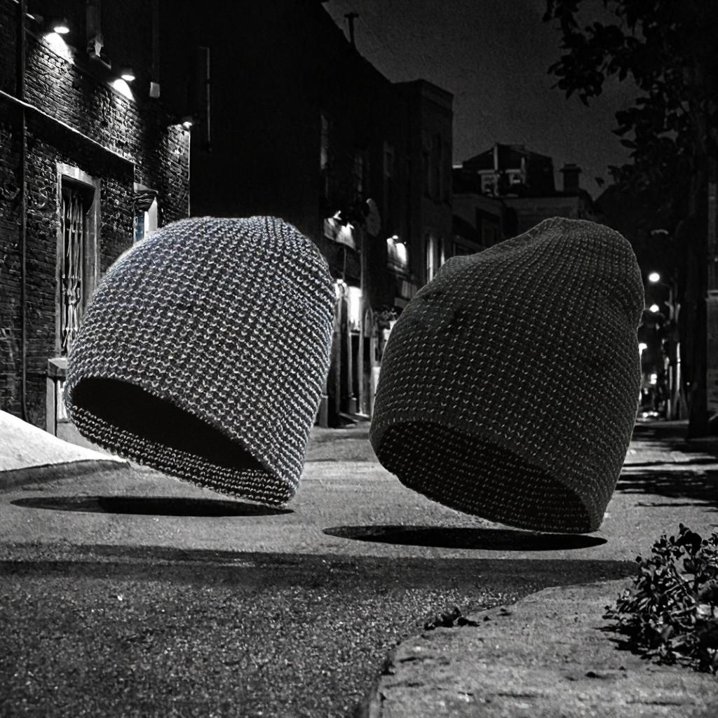 High Visibility Winter Running Cap Cuffless Reflective Beanie Knitted Hat Outdoor Beach Night Slouchy Digital Printed Image 100%