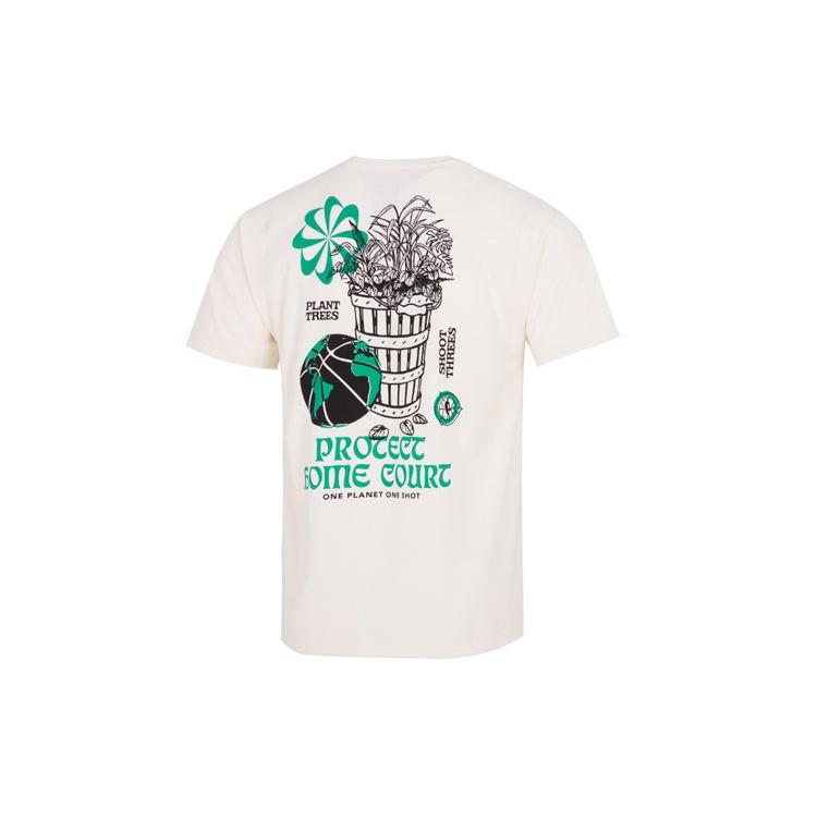 Nike Bonsai Alphabet Casual Printing Short Sleeve White Men s DM1314-901 XXL