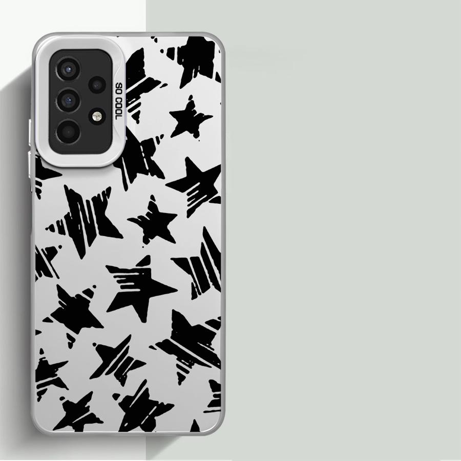 Five Pointed Star Phone Case for Samsung Galaxy A14 A13 A15 A23 4G A34 A33 A53 A24 A54 A35 A55 5G A11 A12 Capa Cover
