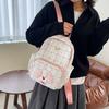 New Plaid Junior High School Schoolbag Girl High Value Style Fashion High School Student Large Capacity Backpack