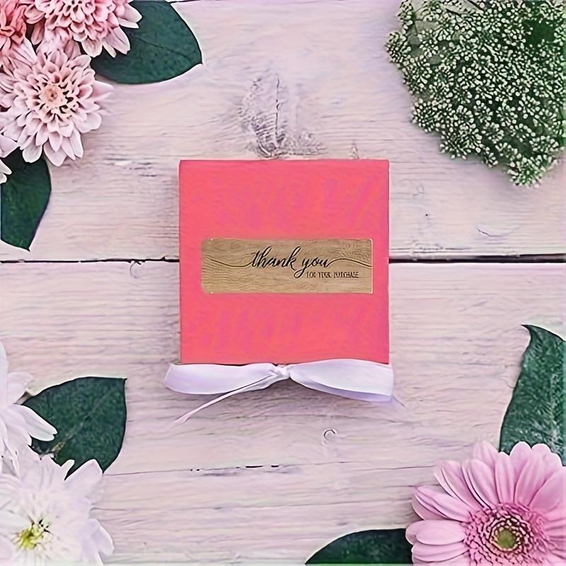 Brown Kraft Paper Thank You Stickers with English "Thank You" Labels - Bulk Packaging for Business, Receipts, Invoices & Customer Appreciation