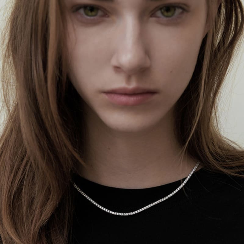 MZUU BIJOU Tennis 2mm Chain Necklace