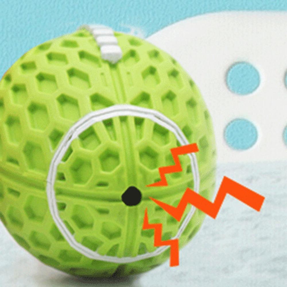Bite Tough Squeaky Rugby Ball Rubber Dog Molar Toy Indestructible Dog Toy  Teeth Grinding Clean