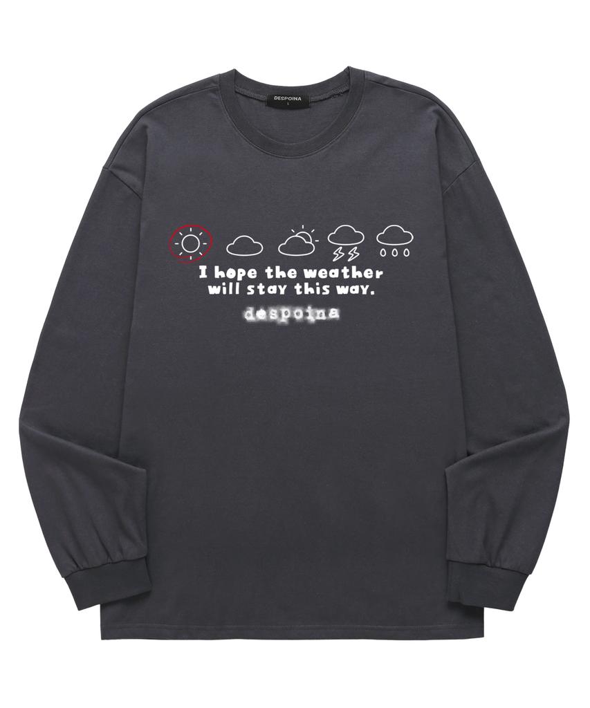 Ujeu Weather Emoticon Long Sleeve (Dls002) Charcoal
