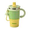 Cute Thermal Water Bottle 600ml Drinking Straw Cup Coffee Tumbler with Handle  Kitchen Supplies