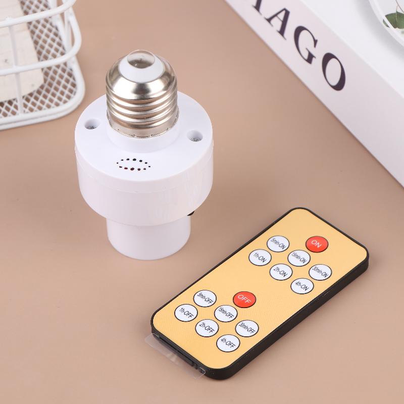 E27 60W Wireless Remote Control Smart Timer Switch Lamp Holder 110V 220V House Multi Light Baby Room Bedroom Timer Switch New