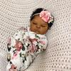 Brand 19 Inch Full Vinyl Body Reborn Babies Doll Peaches Hand Painted Dark Skin Emulation Doll Realistic Sleeping Girl Baby Doll Toy Gift for Children