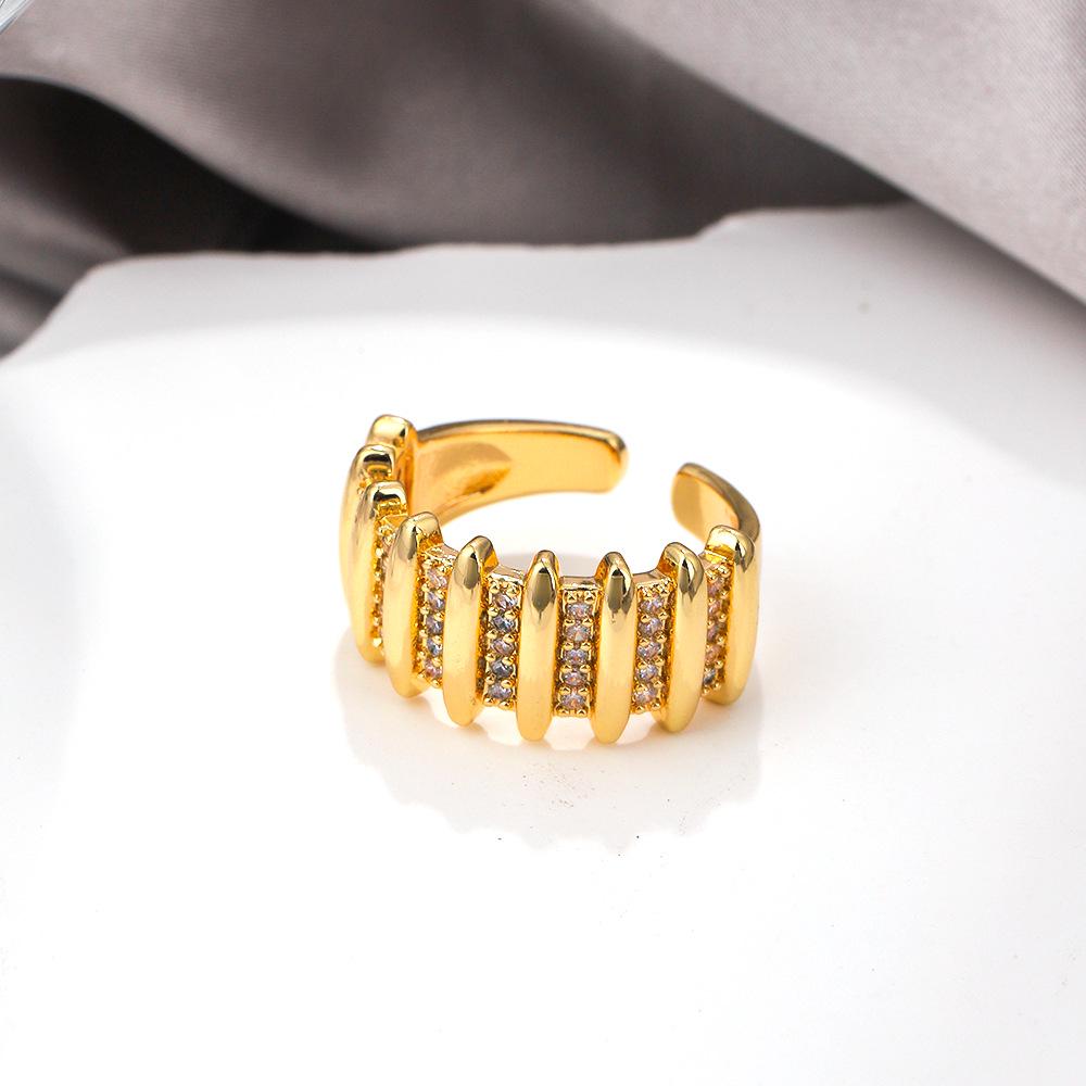 

European & American Zircon Open Rings: High-End Luxury Unisex Jewelry with Niche Design