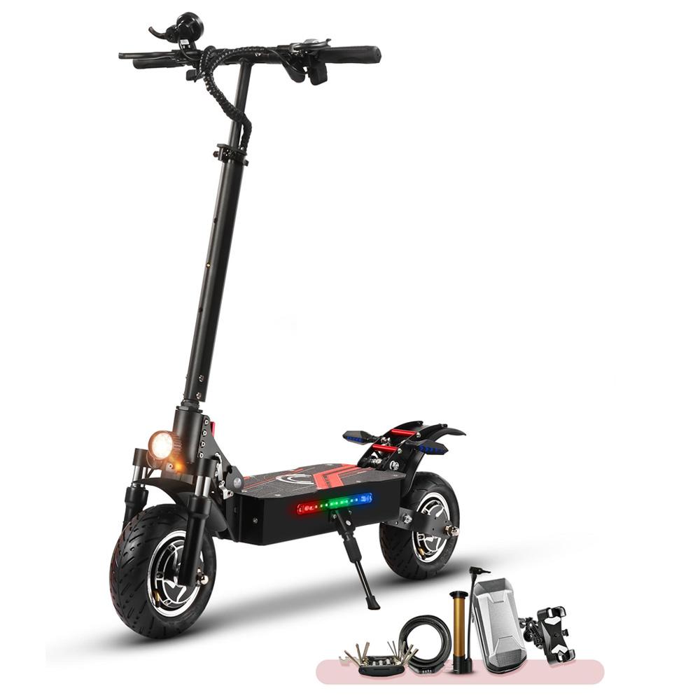 Skládací elektrická koloběžka Boyueda Q7 Pro, 2 motory 1600W, 10 , baterie 52V 19AH, maximální dojezd 70 kilometrů, maximální nosnost 180 kg. černá