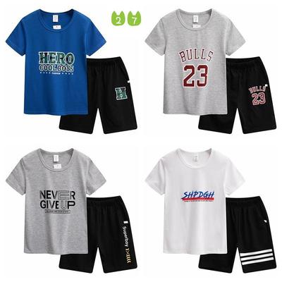 Kinder Kurzarm Shorts Sport Anzug Jungen Sommer Casual Zwei-Stück Anzug