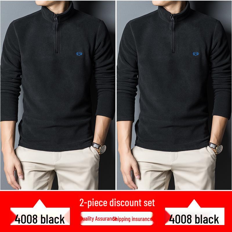 Men's Autumn/Winter Woodpecker Polartec Half-High Collar Zipper Fleece Hoodie