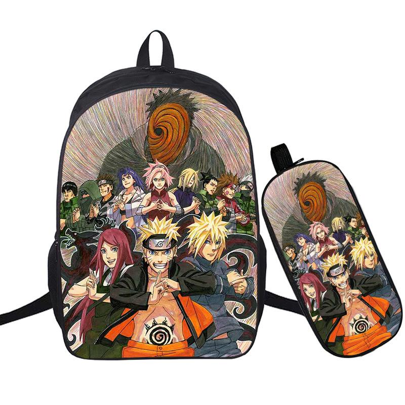 Riman 3D Digital Printing Backpack Two-piece Set Full-color Backpack Student Schoolbag