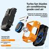 1PCS Summer Outdoor Portable Waist-Hanging Fan with LED Light Cooling Function, USB Rechargeable Plastic Fan for Sports Camping