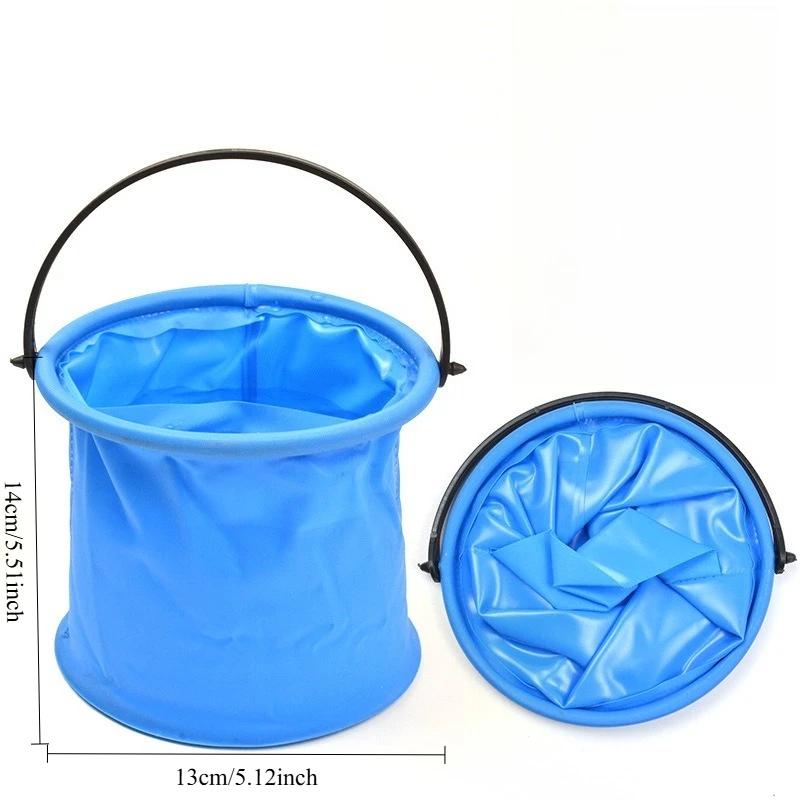 Folding Bucket with Handle, Portable, Durable and Easy To Store Design, Suitable for Camping, Fishing and Pen Wash Bucket
