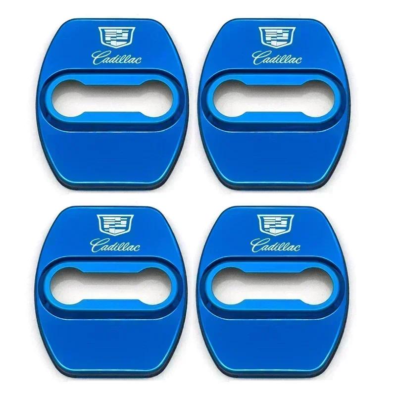 4pcs Car Door Lock Cover Protection Stickers for Cadillac CTS Escalade ATS Auto Interior Decal Replacement Logo Accessories