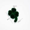 Flocking fluffy four-leaf clover keychain accessory