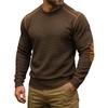 Men's Solid Color Round Neck Long Sleeve Tops Men's Sports Large Size Casual Round Neck Tops