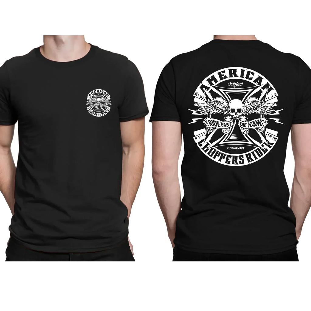 2025 Junkie Hand Chopper Mc Indian T-Shirt Herren T-Shirt Grafik Streetwear Harajuku Vintage T-Shirt