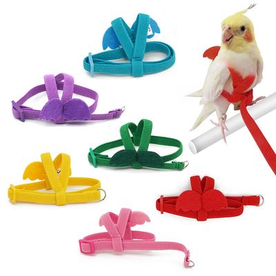 Arnés para Pájaros con Cable Largo Correa Cuerda de Entrenamiento Anti-Mordeduras Decorativa Ligera para Periquito Loro Chaleco Cuerda para Pájaro