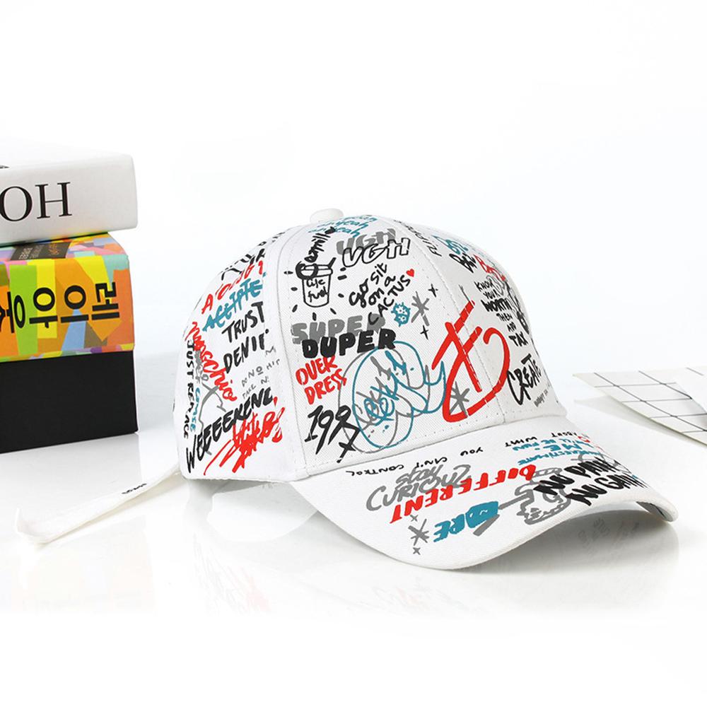 Letter Baseball Cap Graffiti Sun Hip Hop Visor Spring Men Adjustable Snapback Cotton For Women Hats