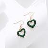 Fashionable Simple Heart Drip Oil Earrings Chic Casual Street Style Hot Sale