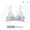 French Coquette Lace Thin Cup Wireless Bra, Girly Push Up Comfort Small Bust Women Bra