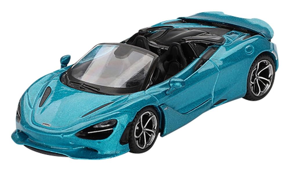 MINI GT McLaren 750S Belize Blue Finished Product 1/64 (Right-Hand Drive)