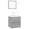 Bathroom Furniture Set Gray Sonoma Particleboard
