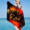 Firefighter Braving Flames Beach Towel, Super Soft Microfiber, Gift for Her/Him, Birthday, for Pool, Beach, Travel, Home Decor Fan Gifts