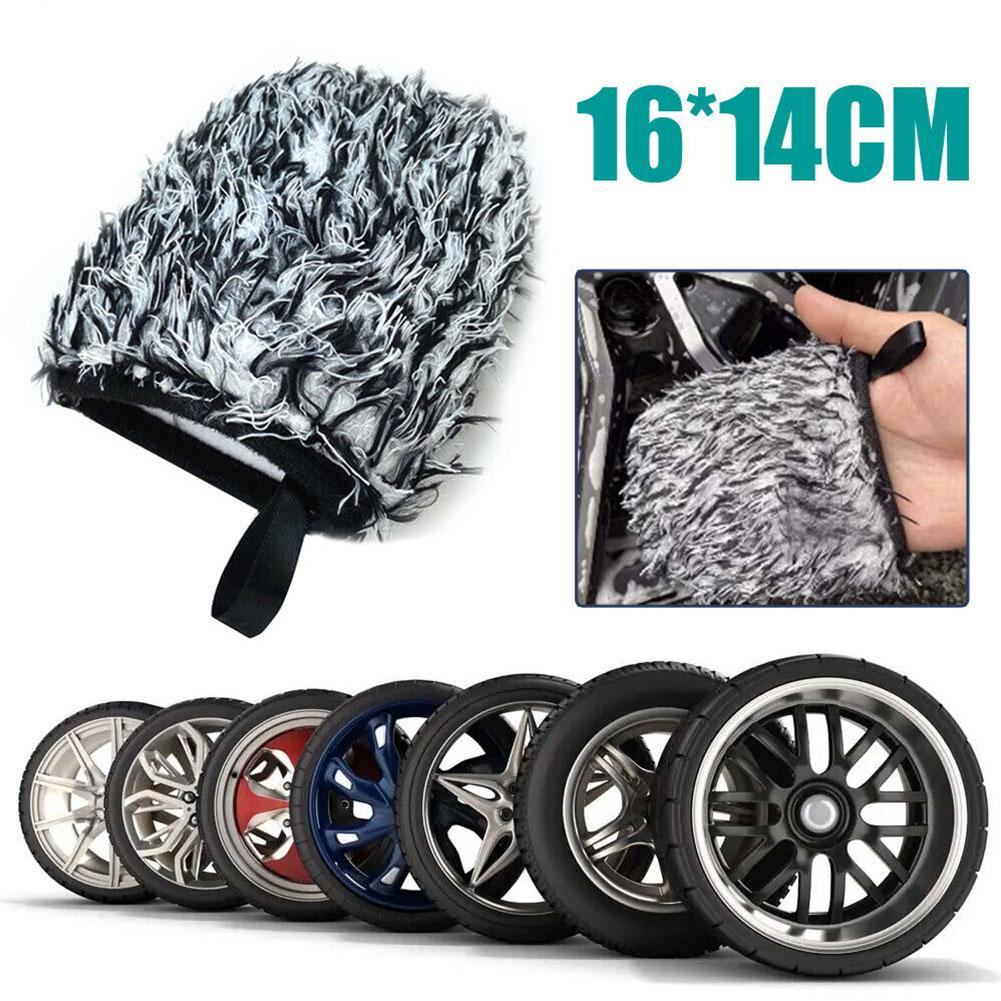 1/3pcs Set Microfiber Wheel Detailing Glove Soft And Super Absorbent For Car Cleaning  Motorcycle Alloy Wheel Brush Tire Rim Hub